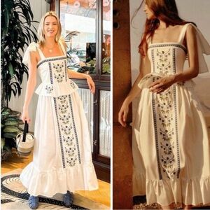 RED Valentino White Ruffled Tiered Sundress